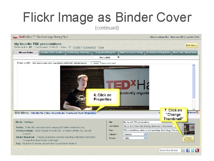 Flickr Image as Binder Cover (continued) 