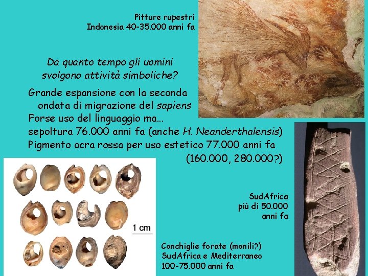 Pitture rupestri Indonesia 40 -35. 000 anni fa Da quanto tempo gli uomini svolgono