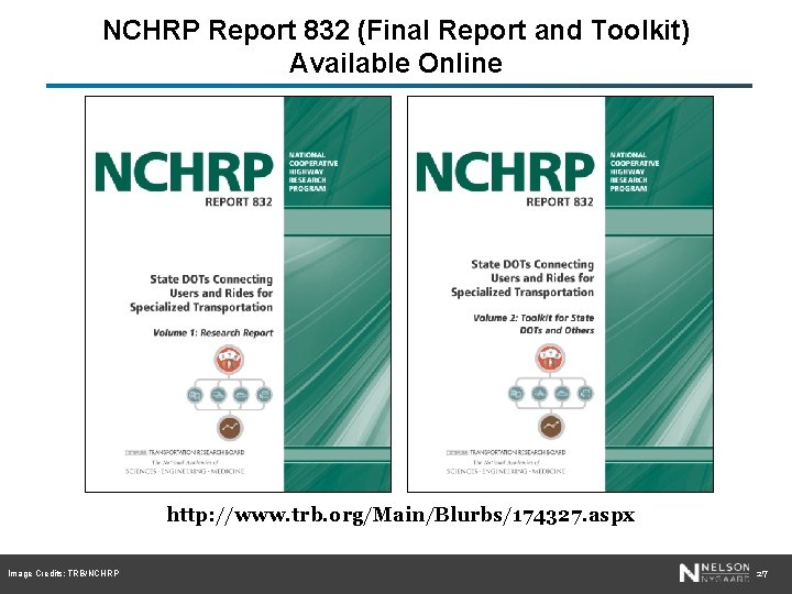 NCHRP Report 832 (Final Report and Toolkit) Available Online VTCLI Grants Ld by State