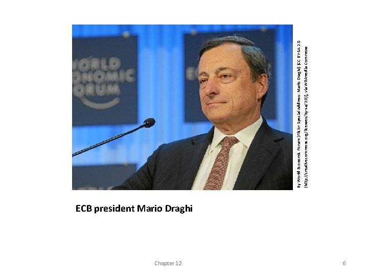 ECB president Mario Draghi Chapter 12 6 (http: //creativecommons. org/licenses/by-sa/2. 0)], via Wikimedia Commons