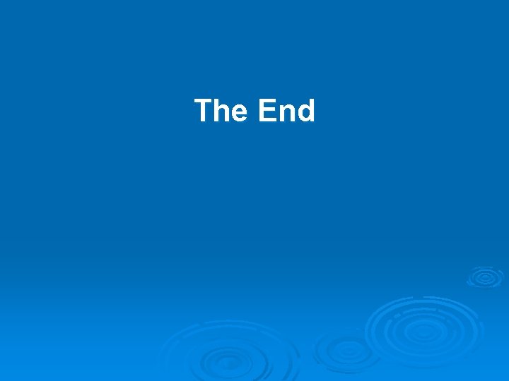 The End 