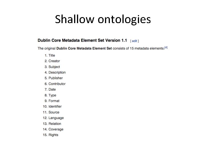 Shallow ontologies 