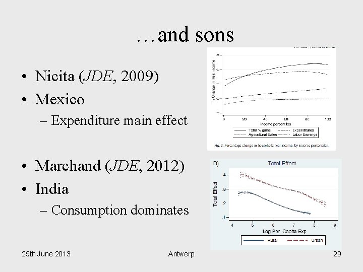 …and sons • Nicita (JDE, 2009) • Mexico – Expenditure main effect • Marchand