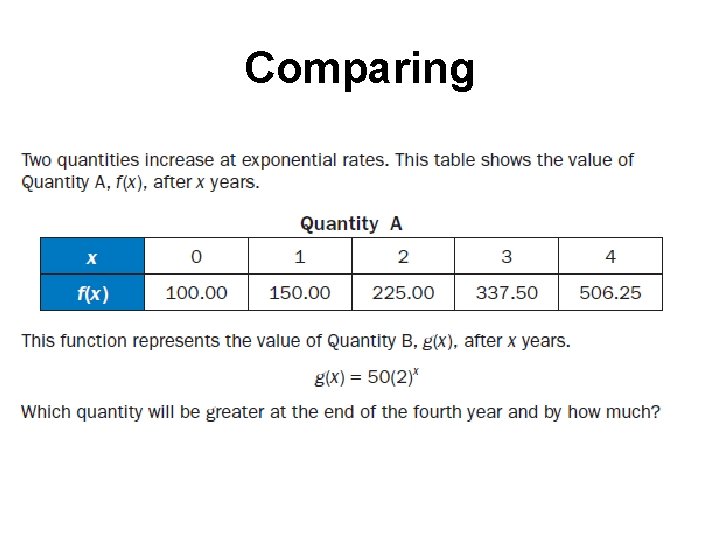 Comparing 