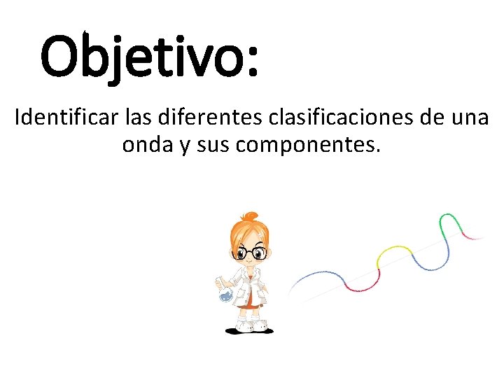 Objetivo: Identificar las diferentes clasificaciones de una onda y sus componentes. 
