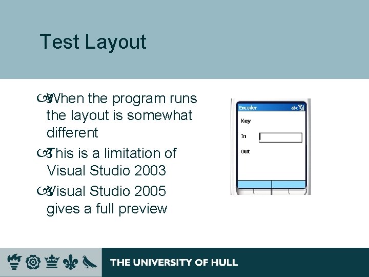 Test Layout When the program runs the layout is somewhat different This is a Test Layout When the program runs the layout is somewhat different This is a