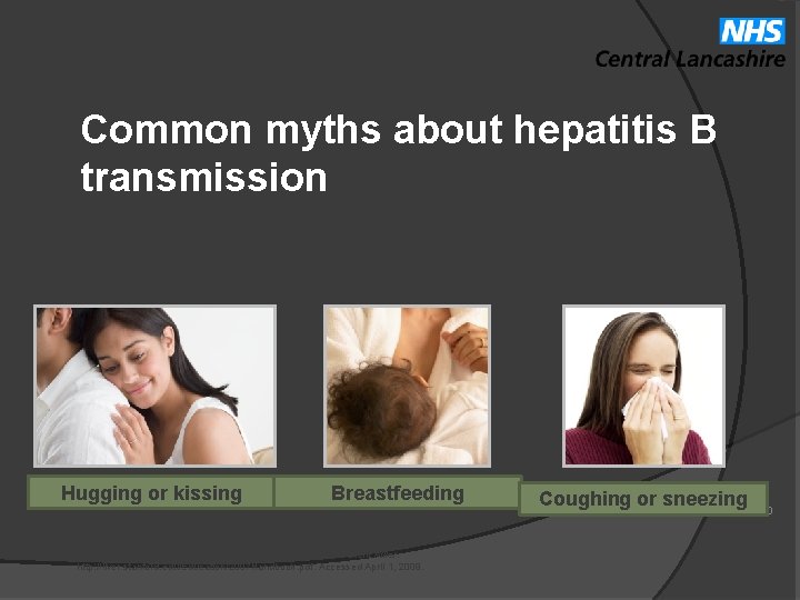 Common myths about hepatitis B transmission Hepatitis B is Not transmitted by Hugging or