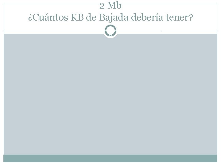 2 Mb ¿Cuántos KB de Bajada debería tener? 