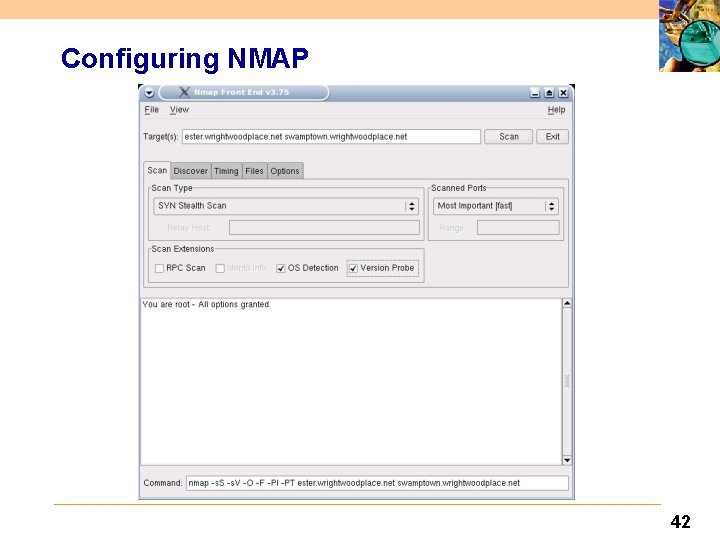 Configuring NMAP 42 