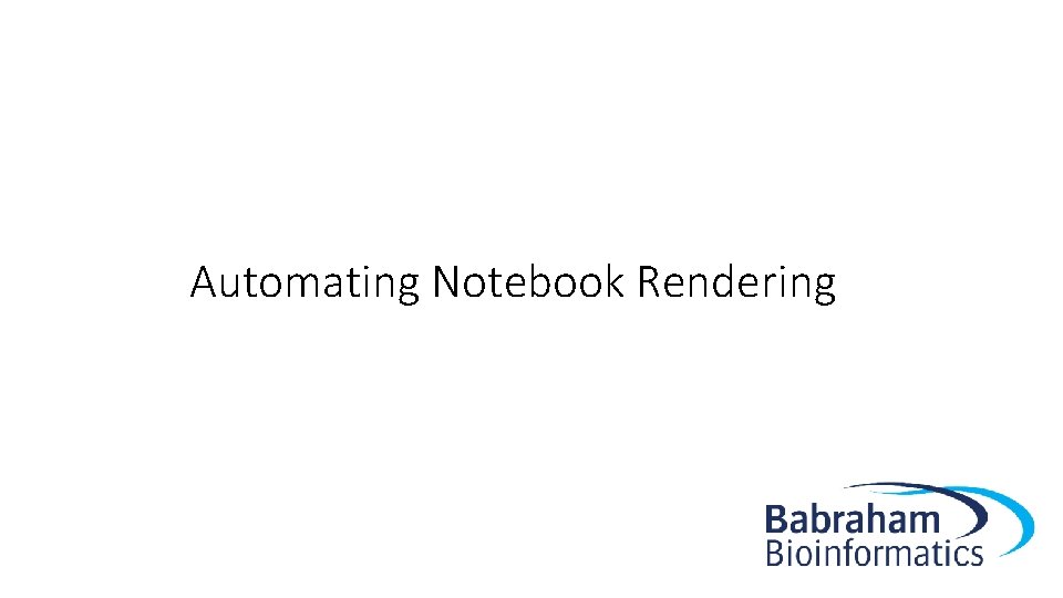 Automating Notebook Rendering 