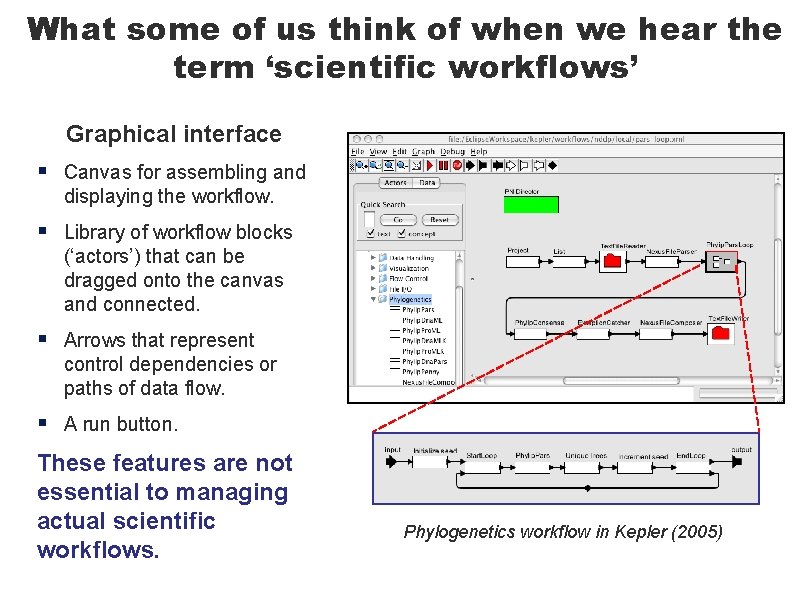 What some of us think of when we hear the term ‘scientific workflows’ Graphical