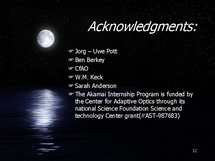 Acknowledgments: F Jorg – Uwe Pott F Ben Berkey F Cf. AO F W.