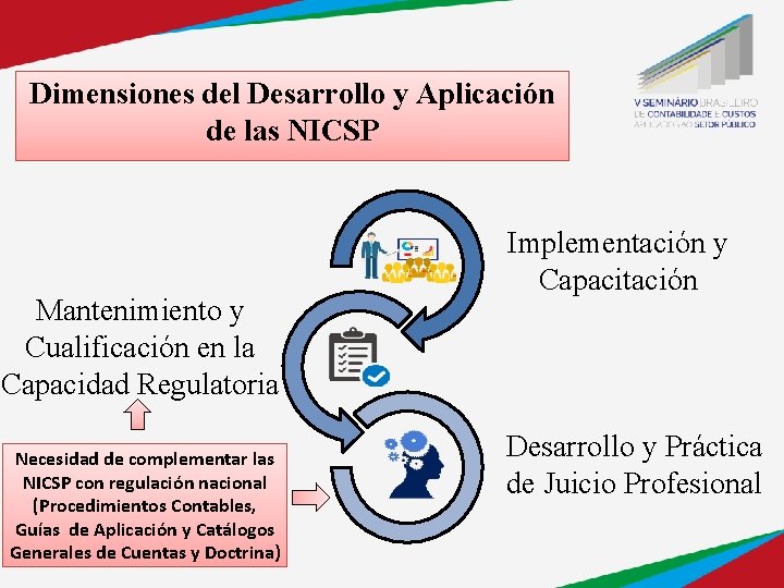 Dimensiones del Desarrollo y Aplicación de las NICSP Mantenimiento y Cualificación en la Capacidad
