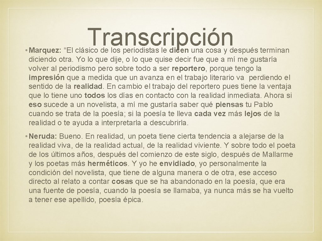 Transcripción • Marquez: “El clásico de los periodistas le dicen una cosa y después