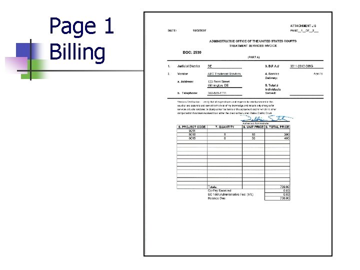 Page 1 Billing 