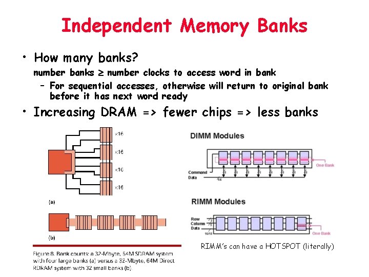Independent Memory Banks • How many banks? number banks number clocks to access word