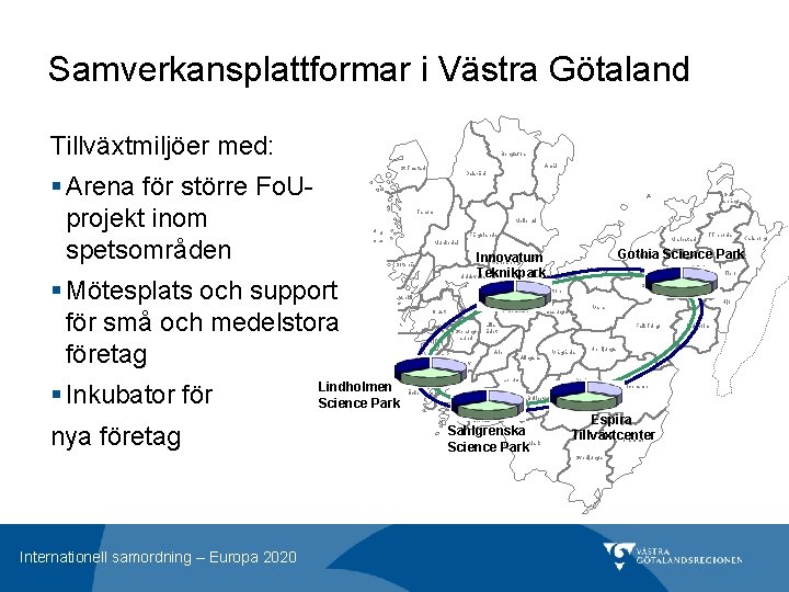 Samverkansplattformar i Västra Götaland Tillväxtmiljöer med: Bengtsfors § Arena för större Fo. Uprojekt inom