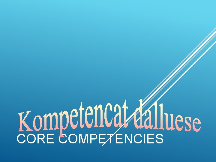 CORE COMPETENCIES 