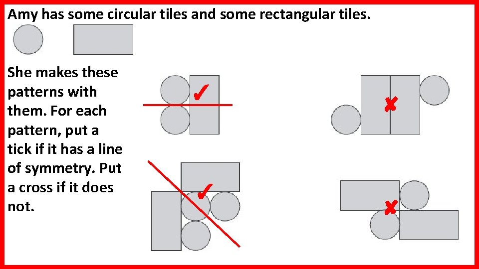 Amy has some circular tiles and some rectangular tiles. She makes these patterns with Amy has some circular tiles and some rectangular tiles. She makes these patterns with
