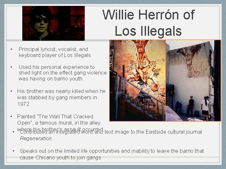 Willie Herrón of Los Illegals • Principal lyricist, vocalist, and keyboard player of Los