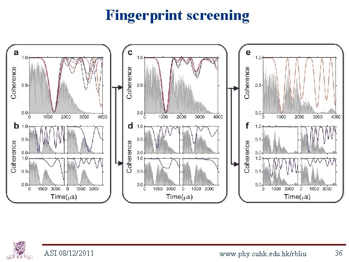 Fingerprint screening ASI 08/12/2011 www. phy. cuhk. edu. hk/rbliu 36 