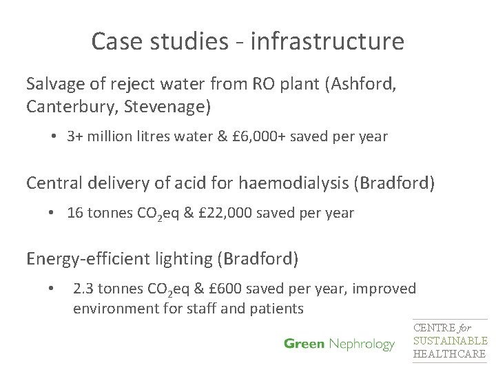 Case studies - infrastructure Salvage of reject water from RO plant (Ashford, Canterbury, Stevenage)