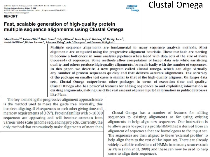 Clustal Omega Clustal Omega