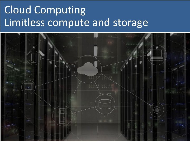 Cloud Computing Limitless compute and storage 
