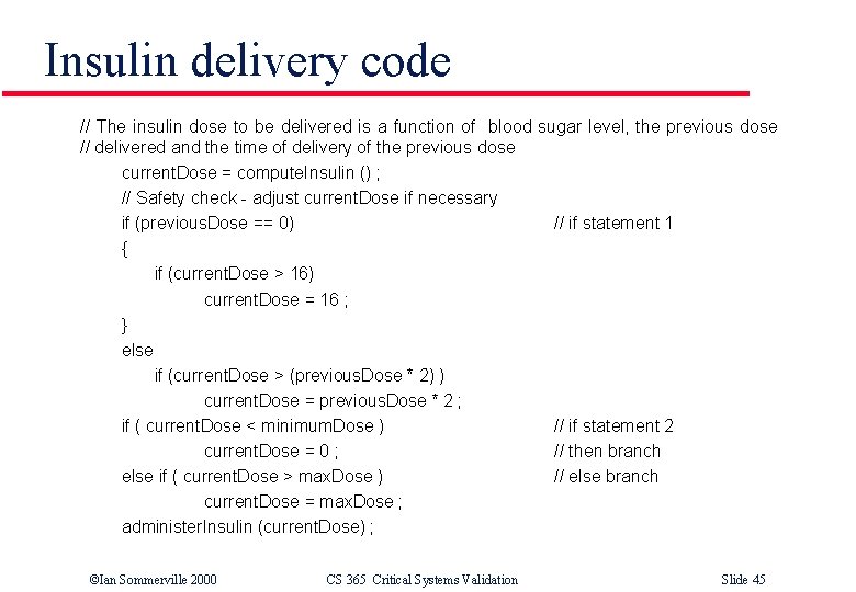 Insulin delivery code // The insulin dose to be delivered is a function of