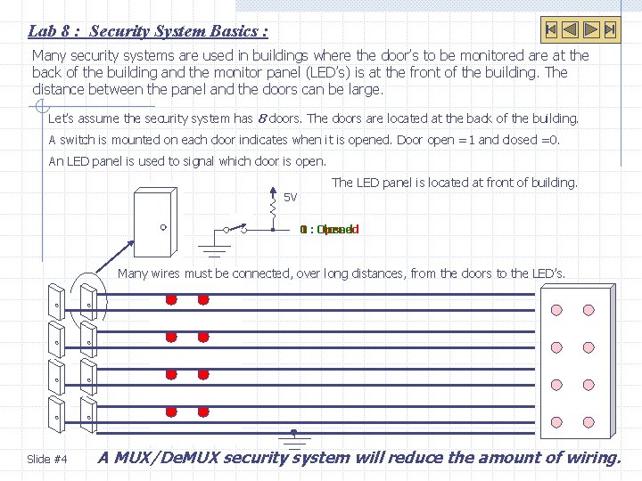 Lab 8 : Security System Basics : Many security systems are used in buildings