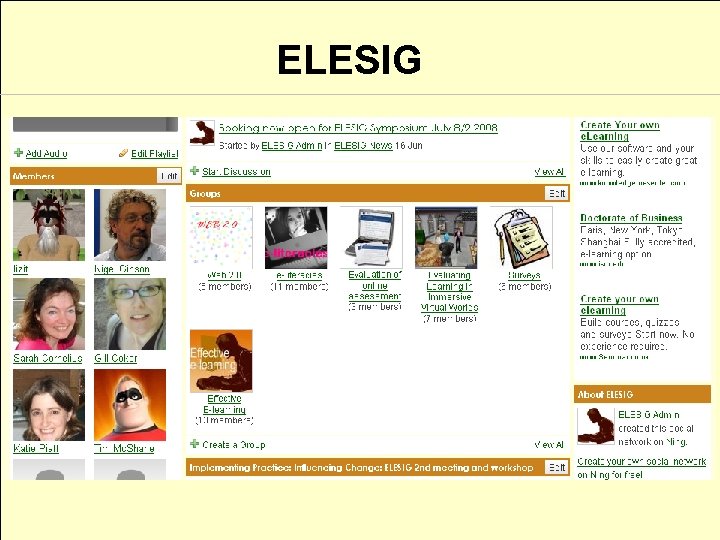ELESIG Joint Information Systems Committee 