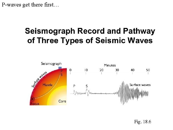 P-waves get there first… 