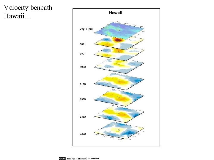 Velocity beneath Hawaii… 