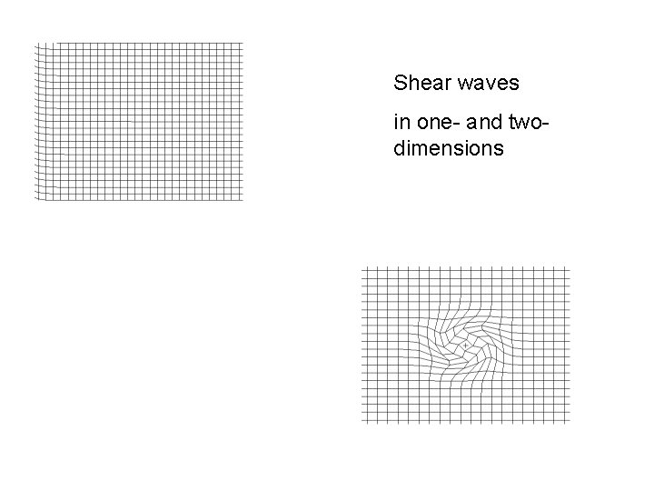 Shear waves in one- and twodimensions 