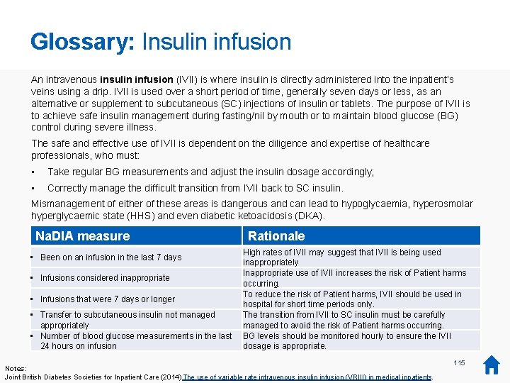 Glossary: Insulin infusion An intravenous insulin infusion (IVII) is where insulin is directly administered