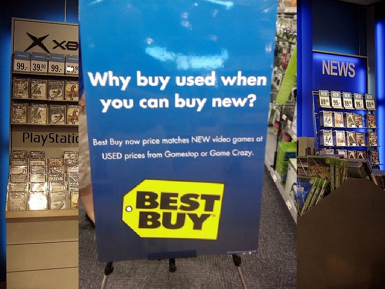 Retail • “Real Estate” • Antagonism with Publishers/Distro • Gamestop 21% of market, Wal-Mart,