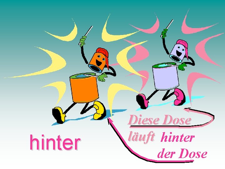 hinter Diese Dose läuft hinter der Dose 