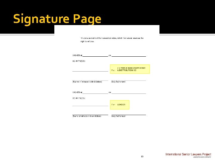 Signature Page 
