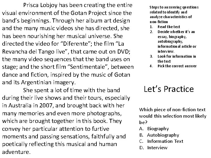 Prisca Lobjoy has been creating the entire visual environment of the Gotan Project since