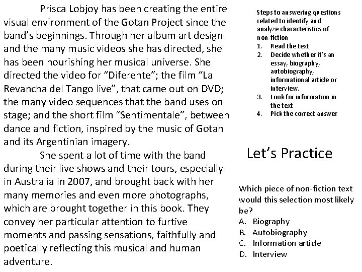 Prisca Lobjoy has been creating the entire visual environment of the Gotan Project since