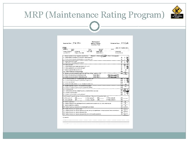 MRP (Maintenance Rating Program) 