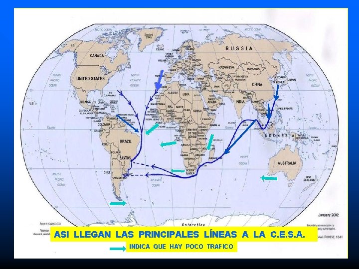 ASI LLEGAN LAS PRINCIPALES LÍNEAS A LA C. E. S. A. INDICA QUE HAY