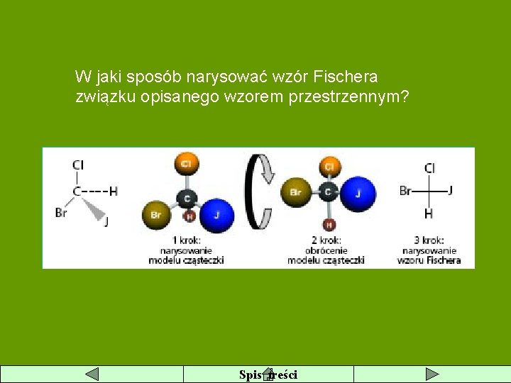 W jaki sposób narysować wzór Fischera związku opisanego wzorem przestrzennym? Spis treści 