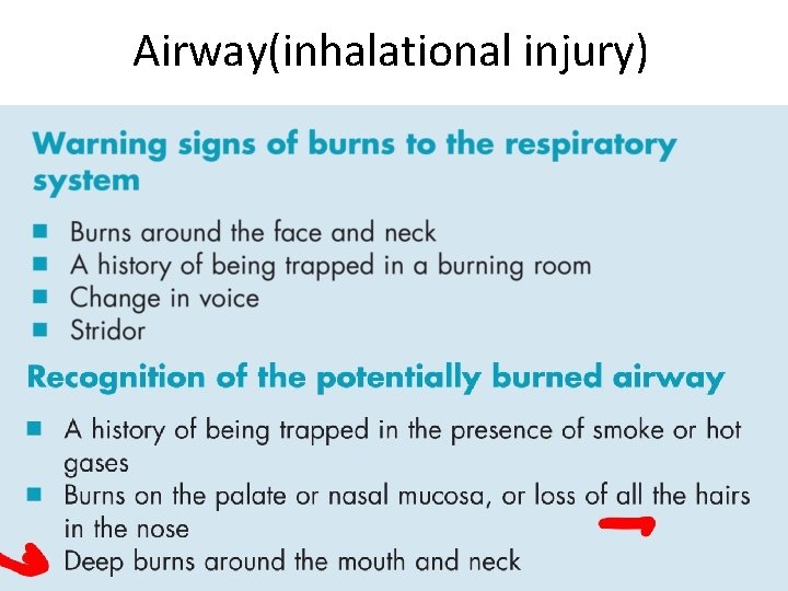 Airway(inhalational injury) 