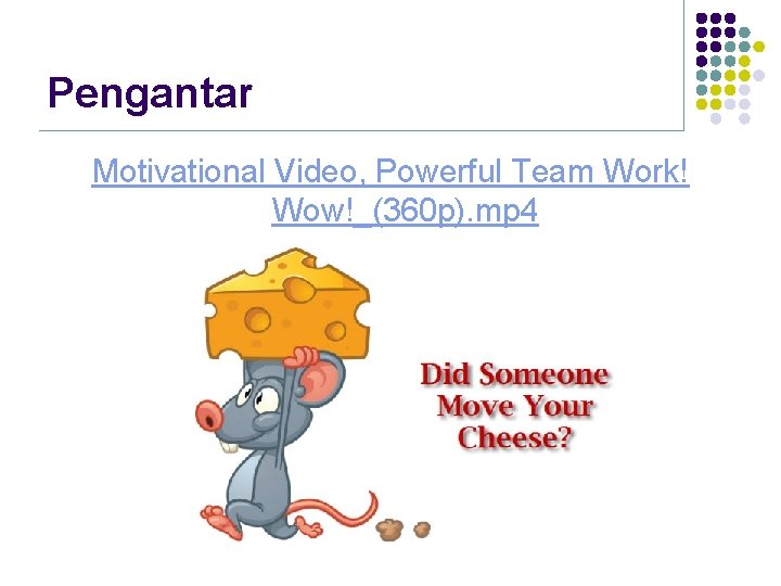 Pengantar Motivational Video, Powerful Team Work! Wow!_(360 p). mp 4 