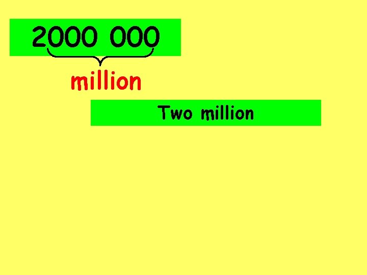 2000 million Two million 