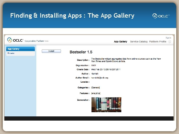 Finding & Installing Apps : The App Gallery 