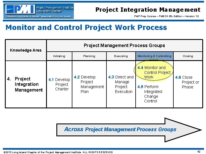 Project Integration Management PMP Prep Course – PMBOK 5 th Edition – Version 1.