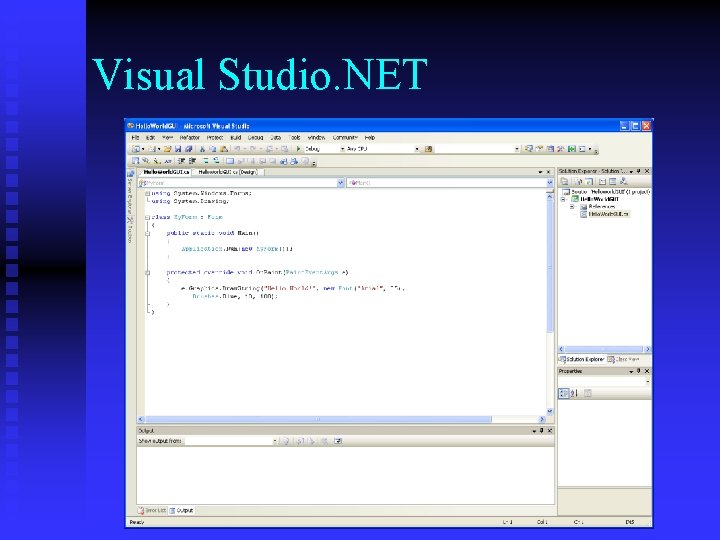 Visual Studio. NET 