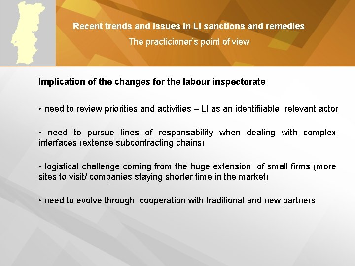 Recent trends and issues in LI sanctions and remedies The practicioner’s point of view